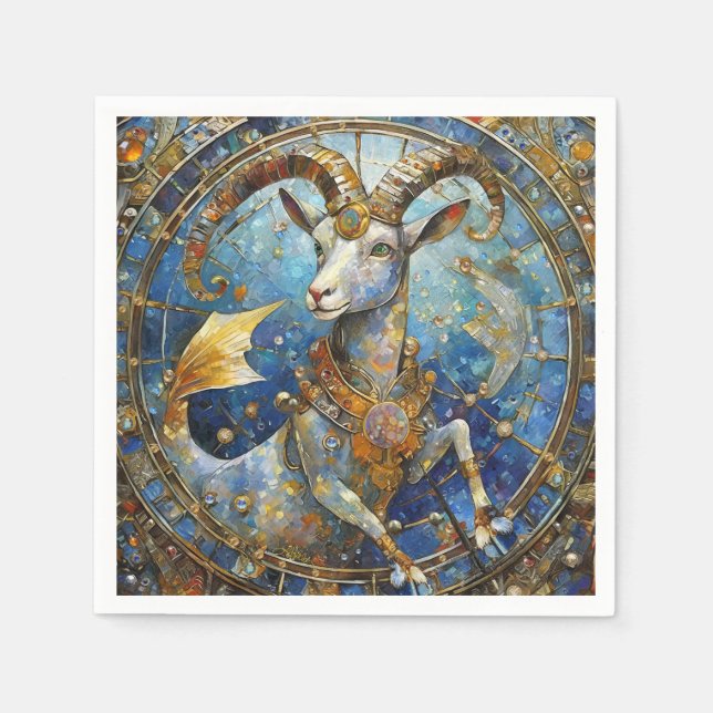 Servilleta De Papel Zodiac - Capricornio (Anverso)