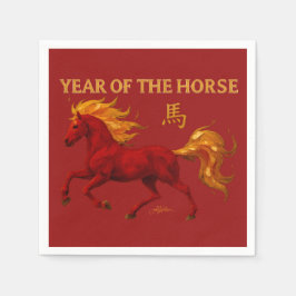 Servilleta De Papel Zodiac Chinese New Year 2026 Yang Fire Horse