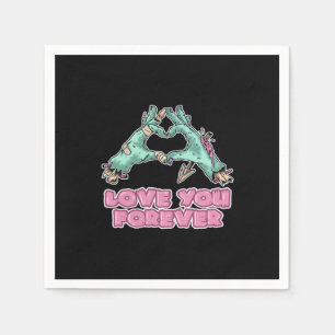 Servilleta De Papel Zombie Classic - Skeleton Heart And Hands