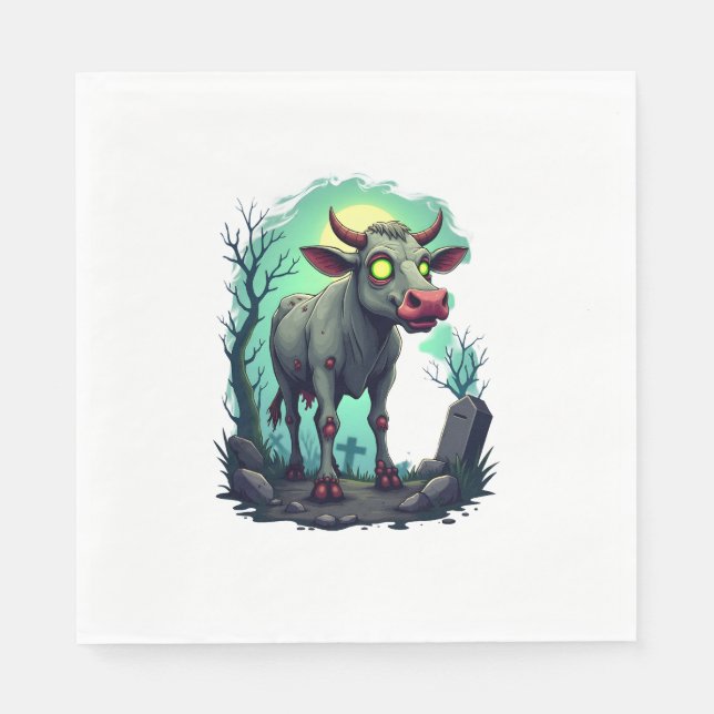Servilleta De Papel Zombie Cow Apocalypse (Anverso)