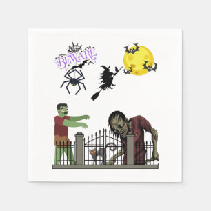 Servilleta De Papel Zombie Halloween Land 3 Ply Napkins
