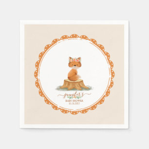 Servilleta De Papel Zorro Boho Aquarela para Baby Shower