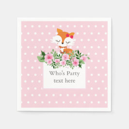 Servilleta De Papel zorro, bosque, lindo