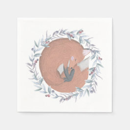 Servilleta De Papel Zorro Botánico Delicado