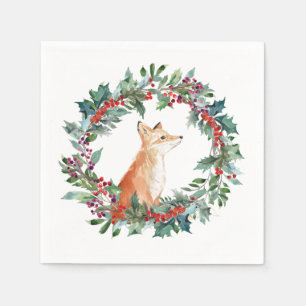 Servilleta De Papel Zorro de Bosque Navidad