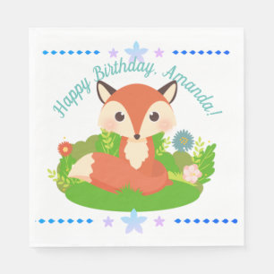 Servilleta De Papel Zorro Pequeño y Lindo