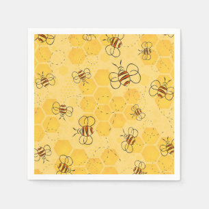 Servilleta De Papel Zumbido de abeja Abejas melíferas Lindas