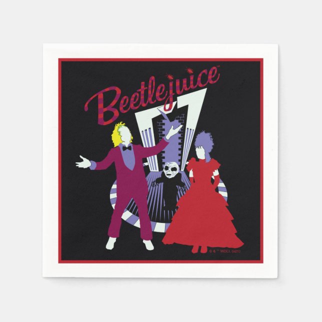 Servilleta De Papel Zumo de remolacha | Beetlejuice & Lydia Boda (Anverso)