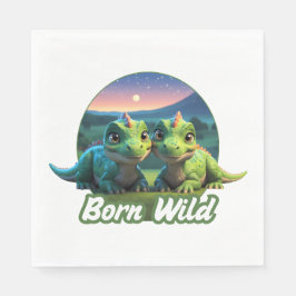Servilleta De Papel Zwei kleine Dinos - Born Wild