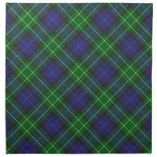 Servilleta De Tela Abercrombie Blue Green Tartán Plaid Scottish