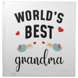 Servilleta De Tela Abuela del Mundo – Abuela Dulce y Orgullosa