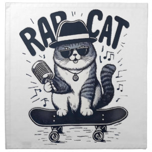 Servilleta De Tela Armonía de rap Cat