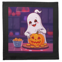 Dulce Fantasma de Halloween Horneando Galletas con