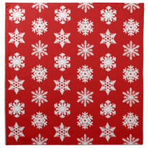 Ikat Snowflakes - Rojo oscuro y blanco