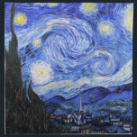 Servilleta De Tela La noche estrellada de Van Gogh<br><div class="desc">Una pintura al óleo del gran pintor holandés Vincent Van Gogh (1853-1890) Considerado por algunos como su obra de arte más famosa, Van Gogh pintó "La noche estrellada" en 1889 de memoria mientras vivía en un asilo en Francia donde se había revisado para la depresión. La escena representa la vista...</div>
