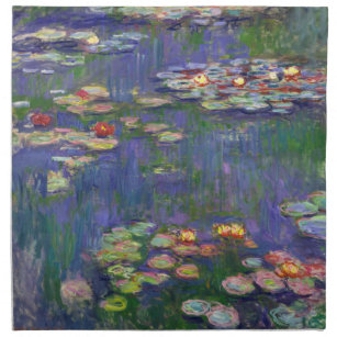 Servilleta De Tela Monet Water Lilies Masterpiece Pintura