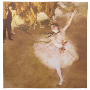 Servilleta De Tela Pintura estelar de bailarina de ballet Degas