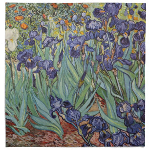 Servilleta De Tela Pintura impresionista de Van Gogh Irises
