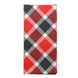 Servilleta De Tela Tartán Rojo Y Negro
