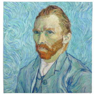Servilleta De Tela Van Gogh Self Retrato vibrante pintura de arte fin