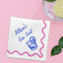 Vaso de cóctel personalizado dibujado a mano rosa 