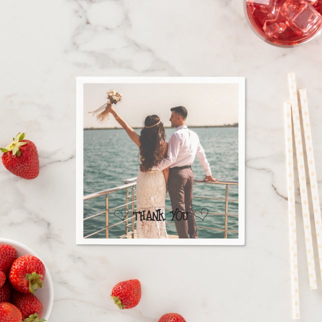 Servilleta de tipografía de foto personalizada (In situ)