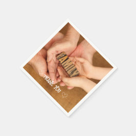 Servilleta de tipografía de foto personalizada