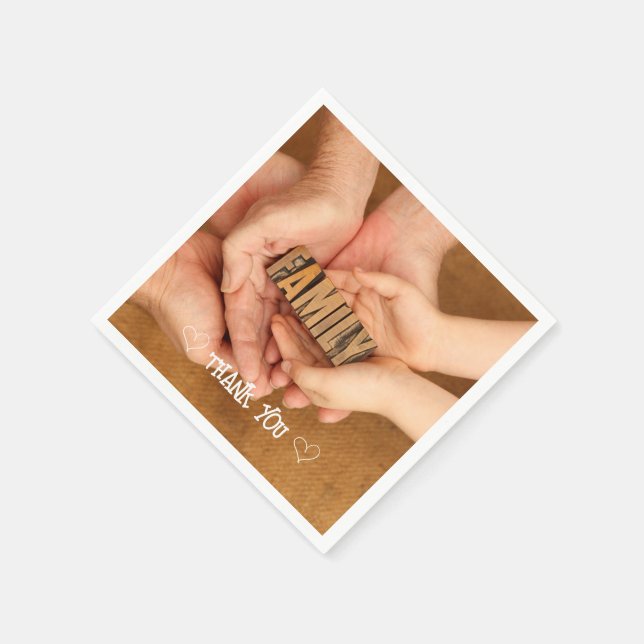 Servilleta de tipografía de foto personalizada (Borde)