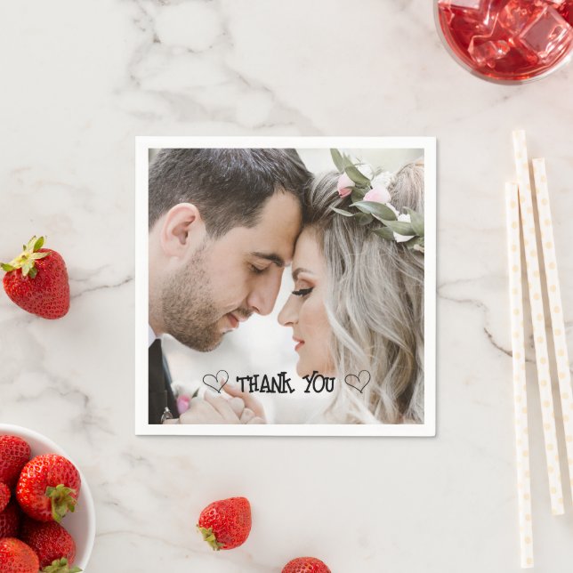 Servilleta de tipografía de foto personalizada (In situ)