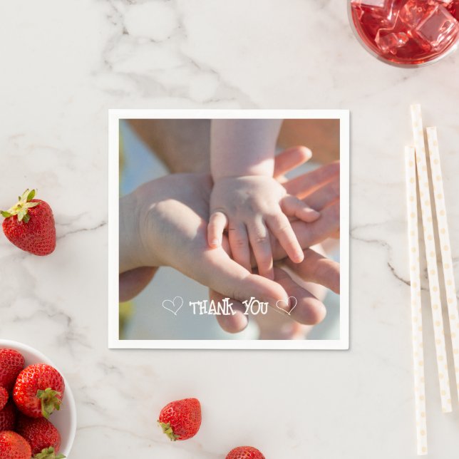 Servilleta de tipografía de foto personalizada (In situ)