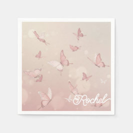 servilleta fiesta de mariposa rosa bonito