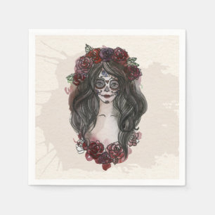 Servilleta simple Hand-drawn Dia de los Muertos el