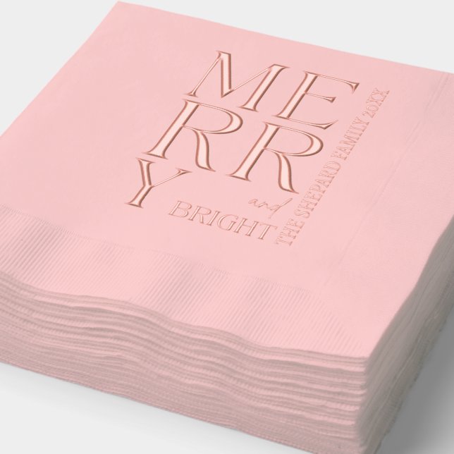 Servilletas Con Brillo 2025 Navidades con escritura moderna navidad (Detalle)