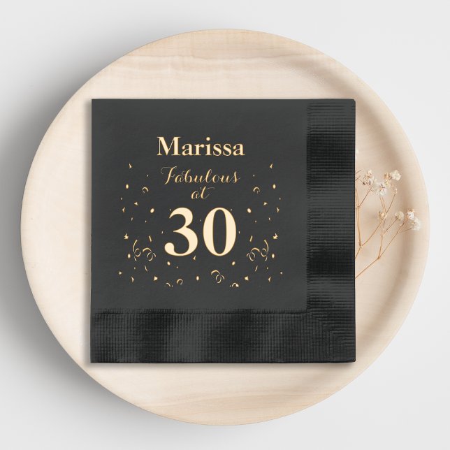 Servilletas Con Brillo 30.º Fiesta de cumpleaños fabuloso a los 30 (Subido por el creador)