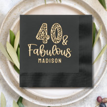 40 & Fabuloso Cumpleaños Nombre Leopardo