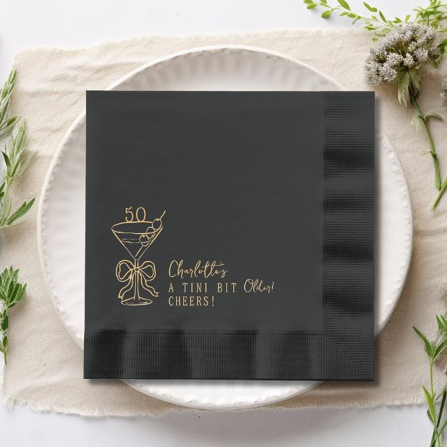 Servilletas Con Brillo 50.ª Martini Cumpleaños Saluda A Cincuenta Persona (Subido por el creador)