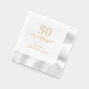Servilletas Con Brillo 50 (o cualquier edad) Nunca se vio tan bien Cumple