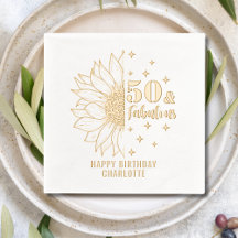50 y fabuloso girasol 50 cumpleaños personalizado