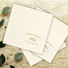 Servilletas Con Brillo 60 cumpleaños BBQ