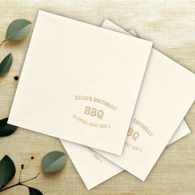 Servilletas Con Brillo 60 cumpleaños BBQ (Subido por el creador)