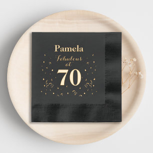 Servilletas Con Brillo 70.ª fiesta de cumpleaños fabulosa a los 70