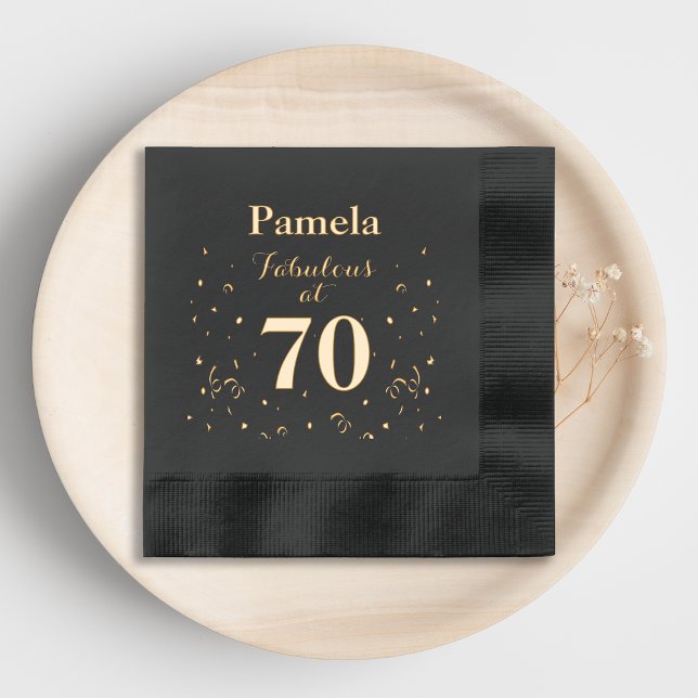 Servilletas Con Brillo 70.ª fiesta de cumpleaños fabulosa a los 70 (Subido por el creador)