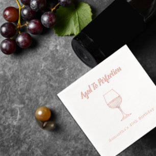 Servilletas Con Brillo Ageto A Perfection Wine 40 cumpleaños