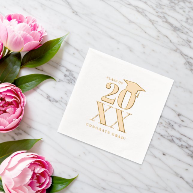 Servilletas Con Brillo Año de graduación simple moderno (Insitu (Boda))