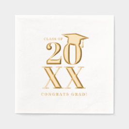 Servilletas Con Brillo Año de graduación simple moderno
