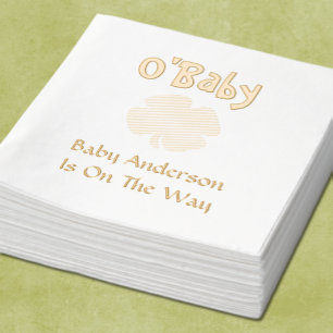 Servilletas Con Brillo Baby Shower O'Baby St Patrick's Day