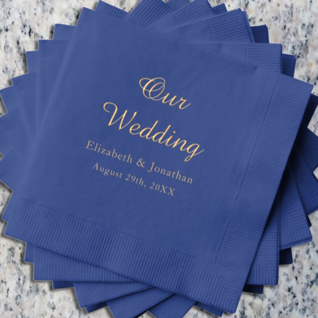 Servilletas Con Brillo Boda azul opulento (Subido por el creador)