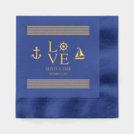 Servilletas Con Brillo Boda de amor náutico