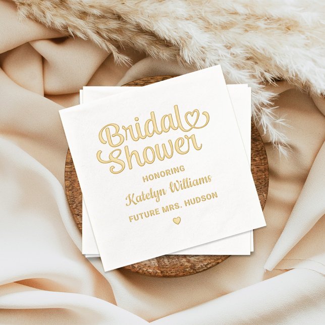 Servilletas Con Brillo Boda de guión personalizado ducha de novia (Subido por el creador)