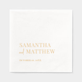 Servilletas Con Brillo Boda de nombres de parejas elegantes